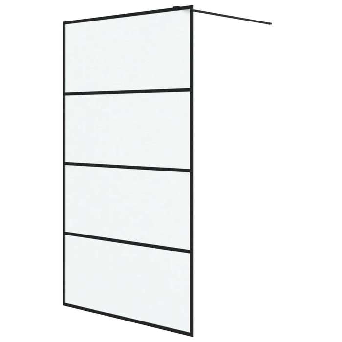 Perete cabină duș walk-in negru 115x195 cm sticlă ESG mată - WALTI WALTI