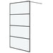 Perete cabină duș walk-in negru 115x195 cm sticlă ESG mată - WALTI WALTI