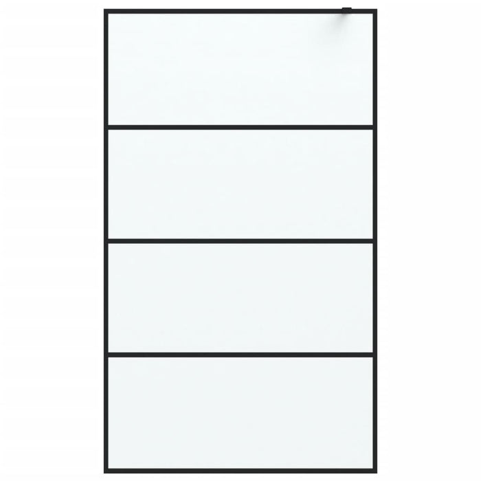 Perete cabină duș walk-in negru 115x195 cm sticlă ESG mată - WALTI WALTI