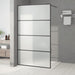 Perete cabină duș walk-in negru 115x195 cm sticlă ESG mată - WALTI WALTI
