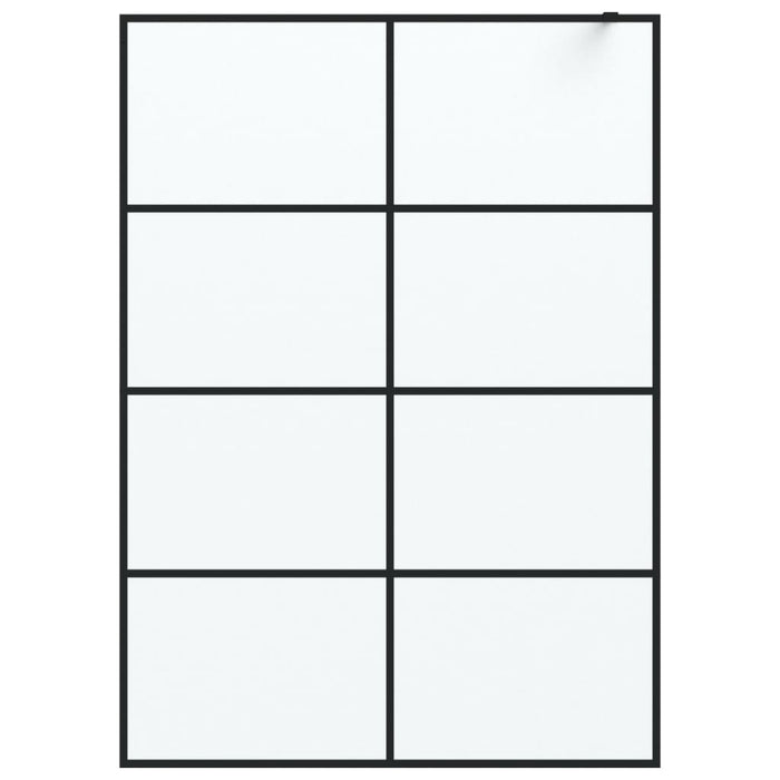 Perete cabină duș walk-in negru 140x195 cm sticlă ESG mată - WALTI WALTI