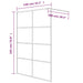 Perete cabină duș walk-in negru 140x195 cm sticlă ESG mată - WALTI WALTI