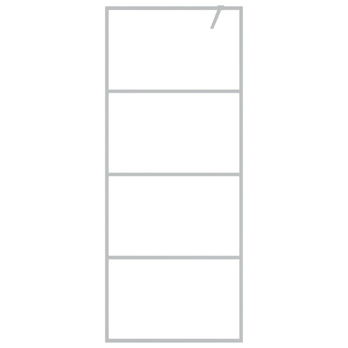 Paravan duș walk-in argintiu 80x195 cm sticlă ESG transparentă - WALTI WALTI
