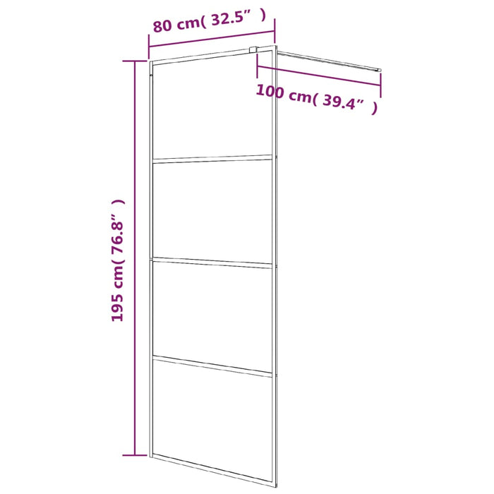 Paravan duș walk-in argintiu 80x195 cm sticlă ESG transparentă - WALTI WALTI
