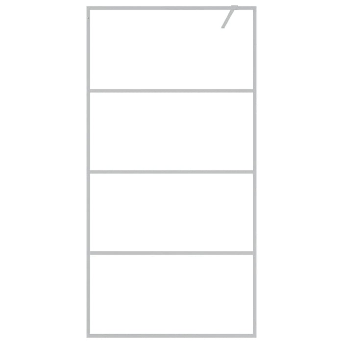 Paravan duș walk-in argintiu 100x195 cm sticlă ESG transparentă - WALTI WALTI
