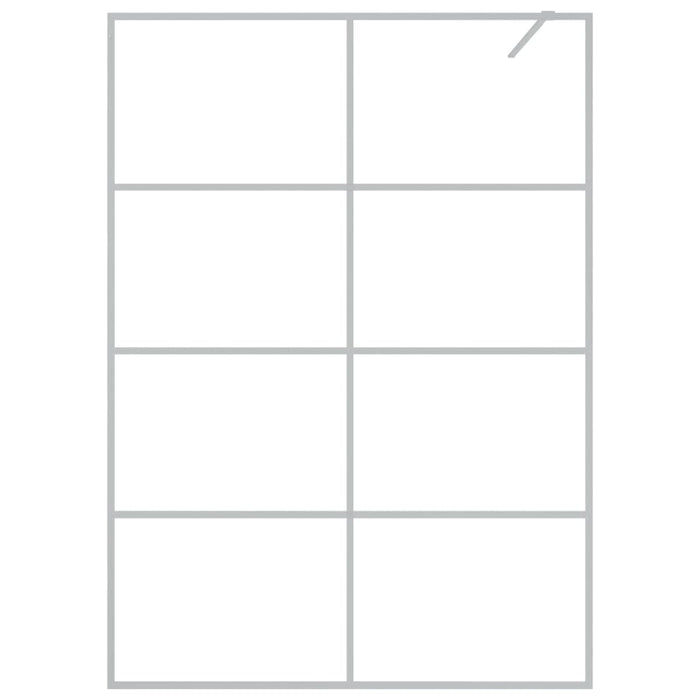 Paravan duș walk-in argintiu 140x195 cm sticlă ESG transparentă - WALTI WALTI