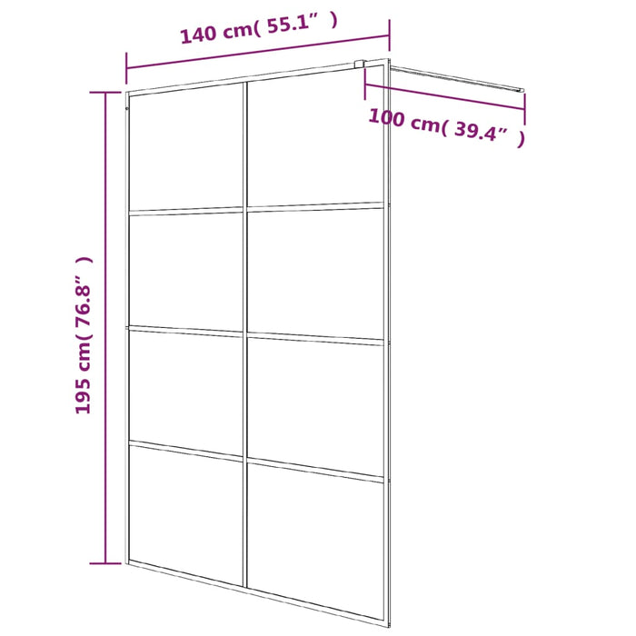 Paravan duș walk-in argintiu 140x195 cm sticlă ESG transparentă - WALTI WALTI