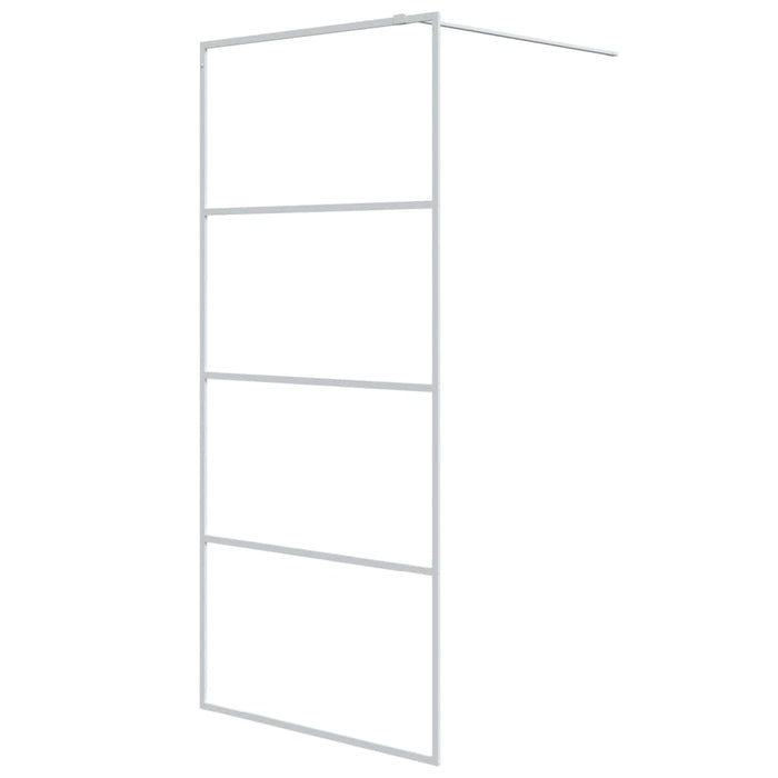 Paravan duș walk-in, alb, 90x195 cm, sticlă ESG transparentă - WALTI WALTI