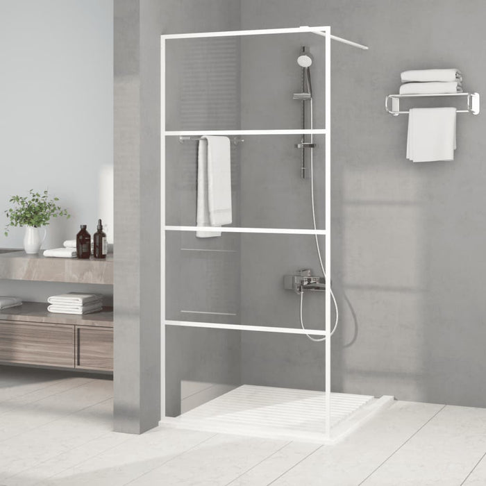 Paravan duș walk-in, alb, 90x195 cm, sticlă ESG transparentă - WALTI WALTI