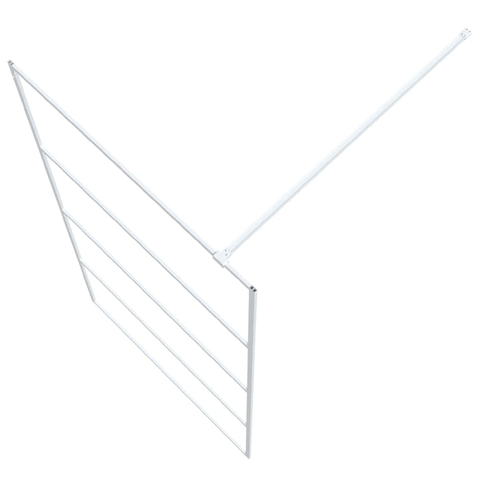 Paravan duș walk-in, alb, 100x195 cm, sticlă ESG transparentă - WALTI WALTI