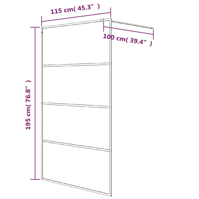 Paravan duș walk-in, alb, 115x195 cm, sticlă ESG transparentă - WALTI WALTI