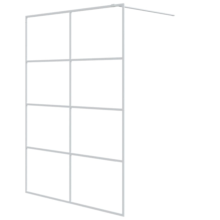 Paravan duș walk-in, alb, 140x195 cm, sticlă ESG transparentă - WALTI WALTI