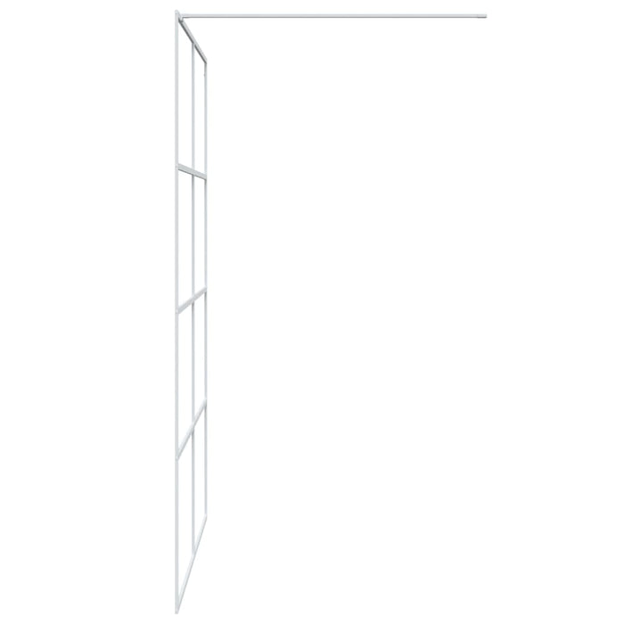 Paravan duș walk-in, alb, 140x195 cm, sticlă ESG transparentă - WALTI WALTI