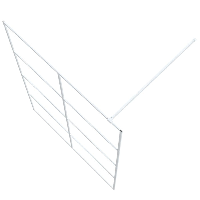 Paravan duș walk-in, alb, 140x195 cm, sticlă ESG transparentă - WALTI WALTI