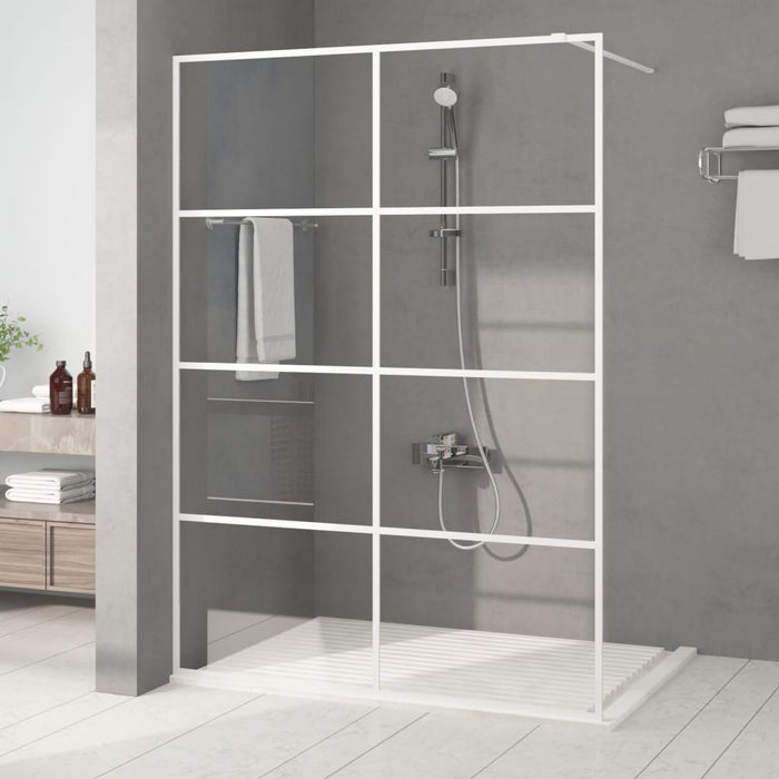 Paravan duș walk-in, alb, 140x195 cm, sticlă ESG transparentă - WALTI WALTI