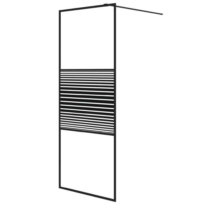 Paravan de duș walk-in negru 80x195 cm sticlă ESG transparentă - WALTI WALTI