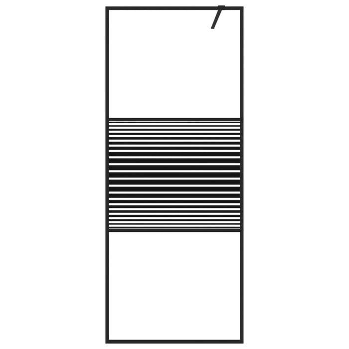 Paravan de duș walk-in negru 80x195 cm sticlă ESG transparentă - WALTI WALTI
