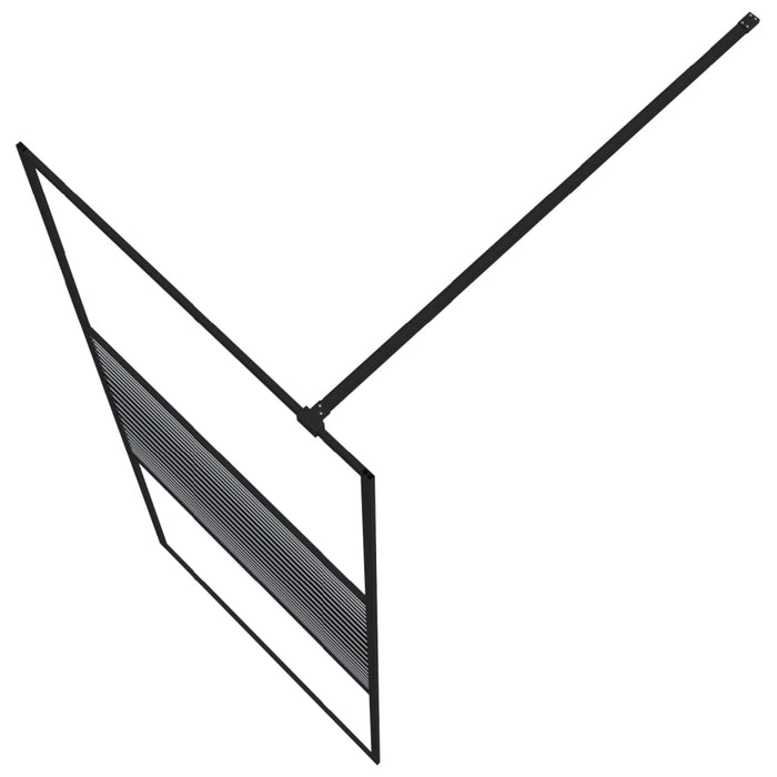 Paravan de duș walk-in negru 80x195 cm sticlă ESG transparentă - WALTI WALTI