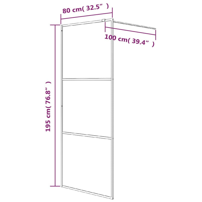 Paravan de duș walk-in negru 80x195 cm sticlă ESG transparentă - WALTI WALTI