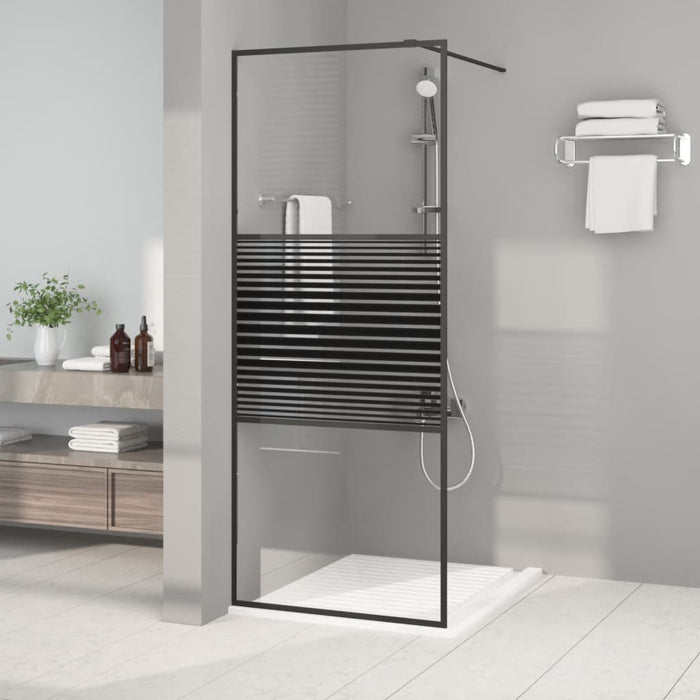 Paravan de duș walk-in negru 80x195 cm sticlă ESG transparentă - WALTI WALTI