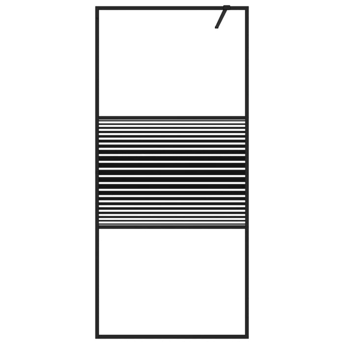 Paravan de duș walk-in negru 90x195 cm sticlă ESG transparentă - WALTI WALTI