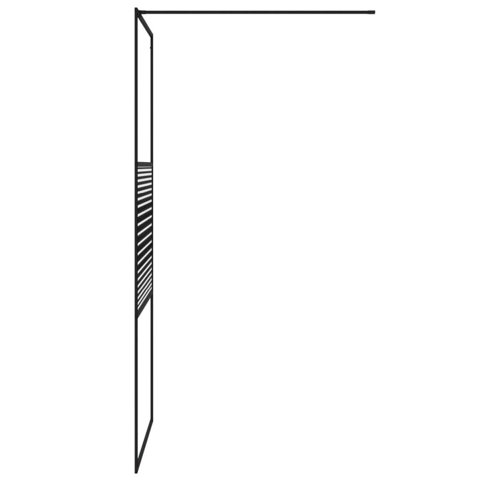Paravan de duș walk-in negru 90x195 cm sticlă ESG transparentă - WALTI WALTI