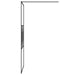 Paravan de duș walk-in negru 90x195 cm sticlă ESG transparentă - WALTI WALTI
