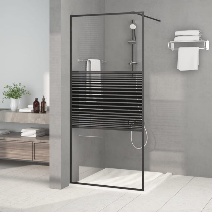 Paravan de duș walk-in negru 90x195 cm sticlă ESG transparentă - WALTI WALTI