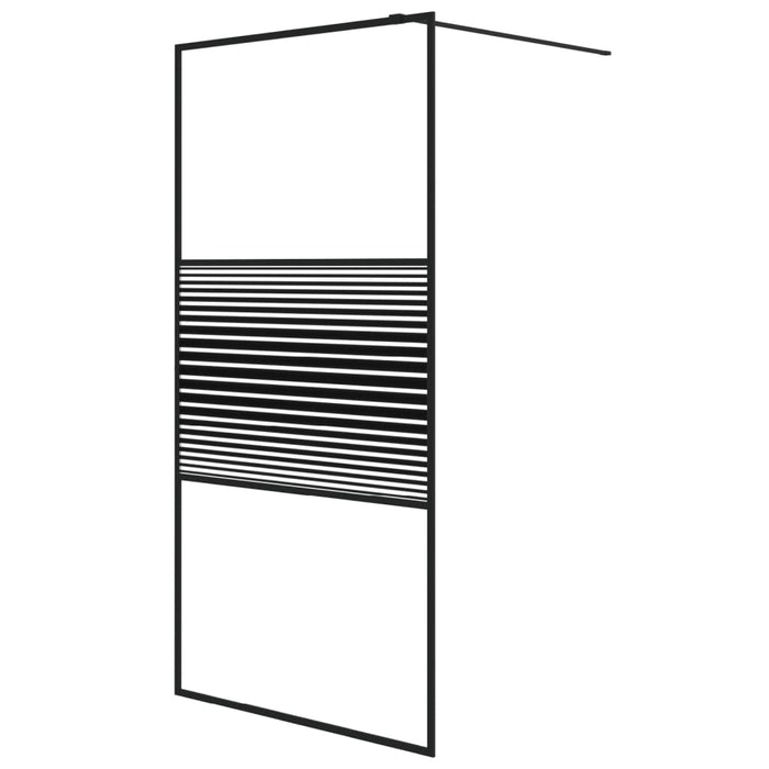 Paravan de duș walk-in negru 100x195 cm sticlă ESG transparentă - WALTI WALTI