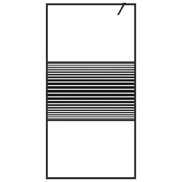 Paravan de duș walk-in negru 100x195 cm sticlă ESG transparentă - WALTI WALTI