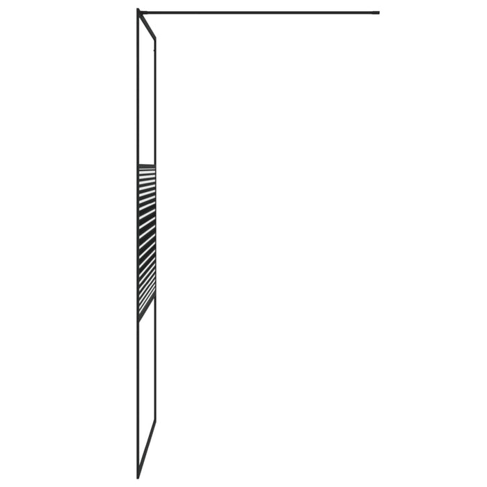 Paravan de duș walk-in negru 100x195 cm sticlă ESG transparentă - WALTI WALTI