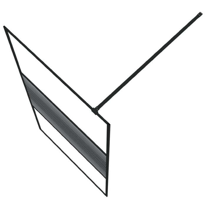 Paravan de duș walk-in negru 100x195 cm sticlă ESG transparentă - WALTI WALTI