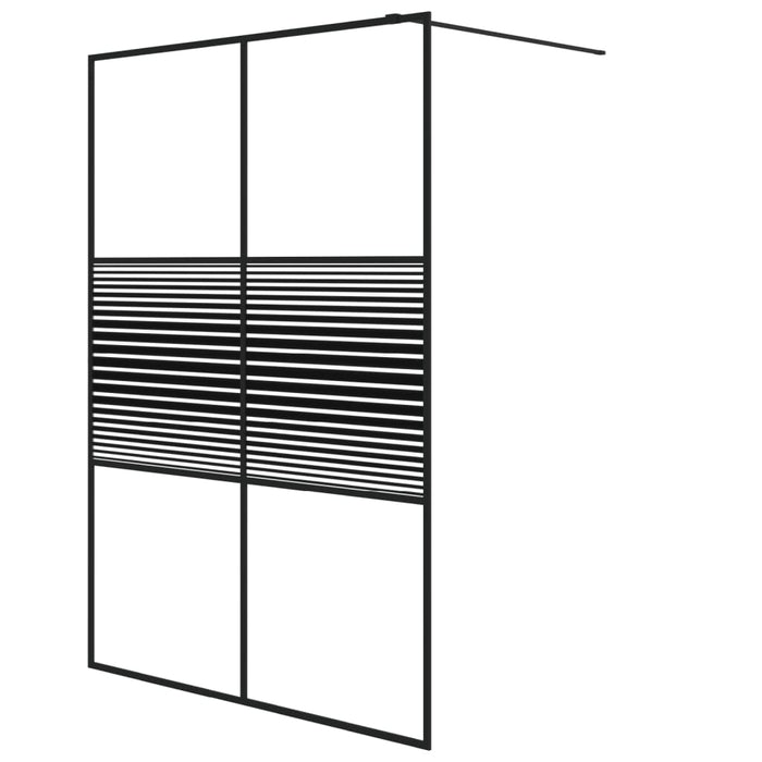 Paravan duș walk-in negru 140x195 cm sticlă ESG transparentă - WALTI WALTI