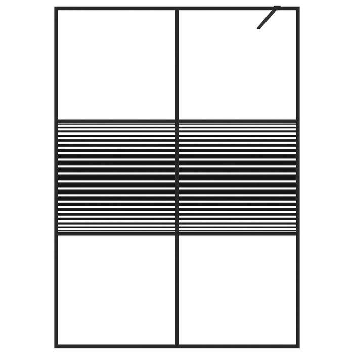 Paravan duș walk-in negru 140x195 cm sticlă ESG transparentă - WALTI WALTI