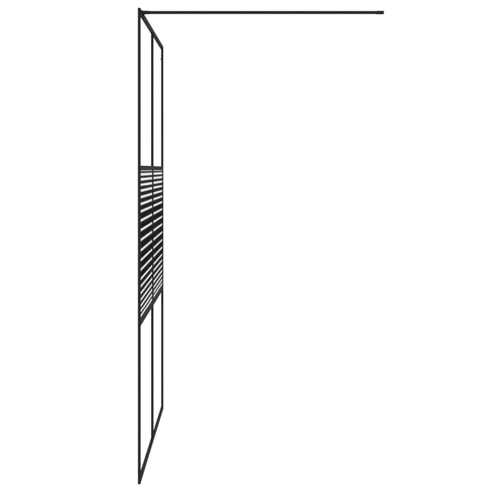 Paravan duș walk-in negru 140x195 cm sticlă ESG transparentă - WALTI WALTI
