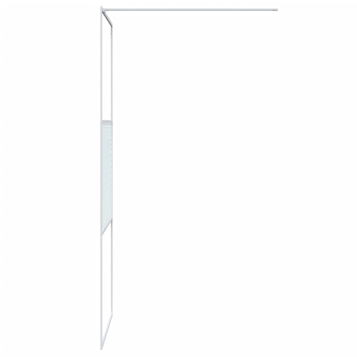 Perete de duș walk-in, alb, 80x195 cm, sticlă ESG transparentă - WALTI WALTI