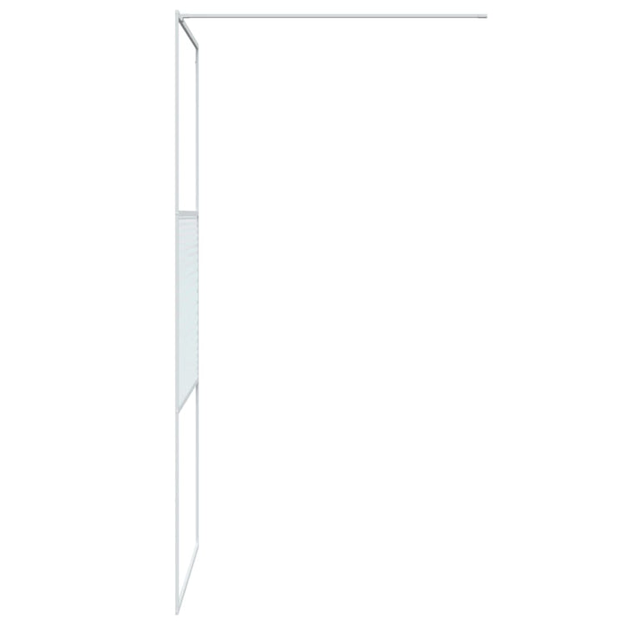 Perete de duș walk-in, alb, 90x195 cm, sticlă ESG transparentă - WALTI WALTI