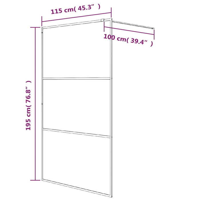 Perete de duș walk-in, alb, 115x195 cm, sticlă ESG transparentă - WALTI WALTI