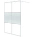 Perete de duș walk-in, alb, 140x195 cm, sticlă ESG transparentă - WALTI WALTI