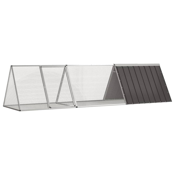Cușcă pentru iepuri, antracit, 302,5x80,5x71 cm, oțel galvanizat - WALTI WALTI