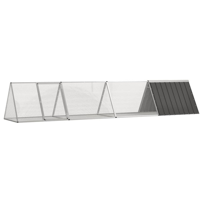 Cușcă pentru iepuri, antracit 403,5x80,5x71 cm oțel galvanizat - WALTI WALTI
