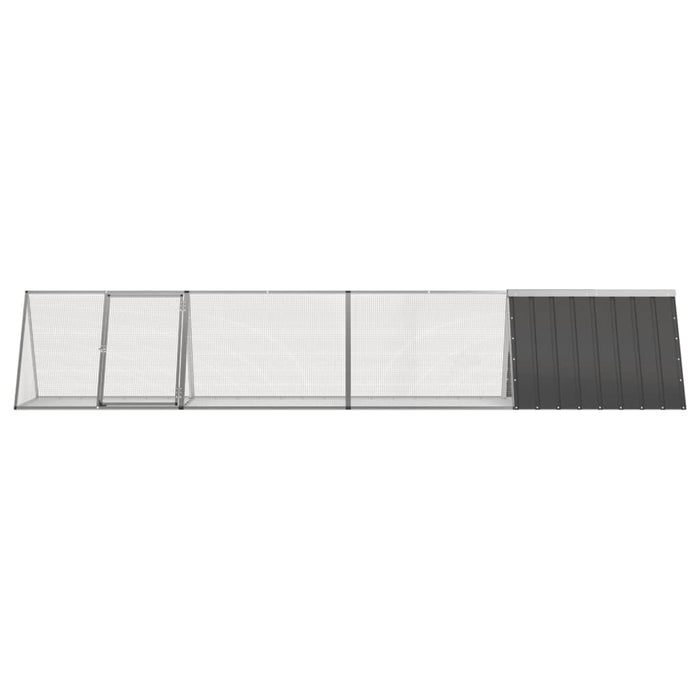 Cușcă pentru iepuri, antracit 403,5x80,5x71 cm oțel galvanizat - WALTI WALTI