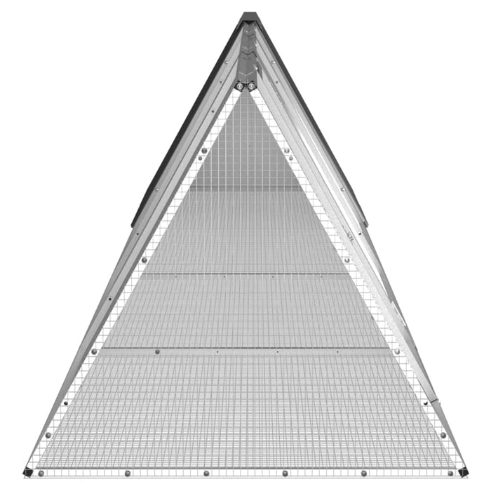 Cușcă pentru iepuri, antracit 403,5x80,5x71 cm oțel galvanizat - WALTI WALTI