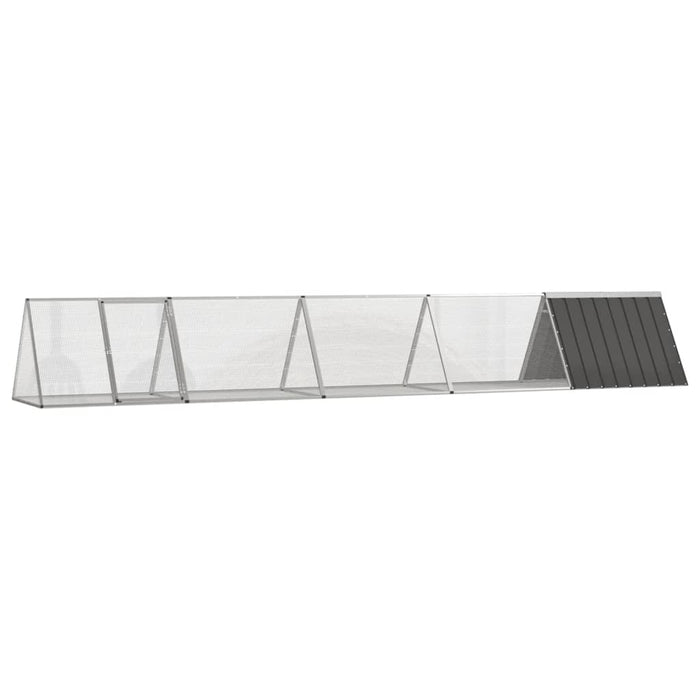 Cușcă pentru iepuri antracit 504,5x80,5x71 cm oțel galvanizat - WALTI WALTI