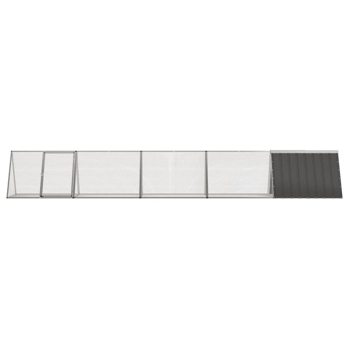 Cușcă pentru iepuri antracit 504,5x80,5x71 cm oțel galvanizat - WALTI WALTI
