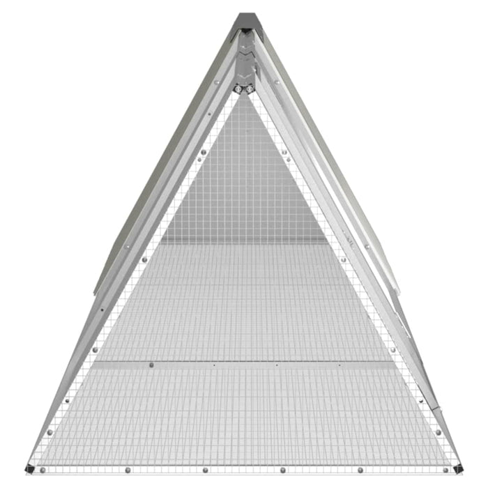 Cușcă pentru iepuri gri 302,5x80,5x71 cm oțel galvanizat - WALTI WALTI