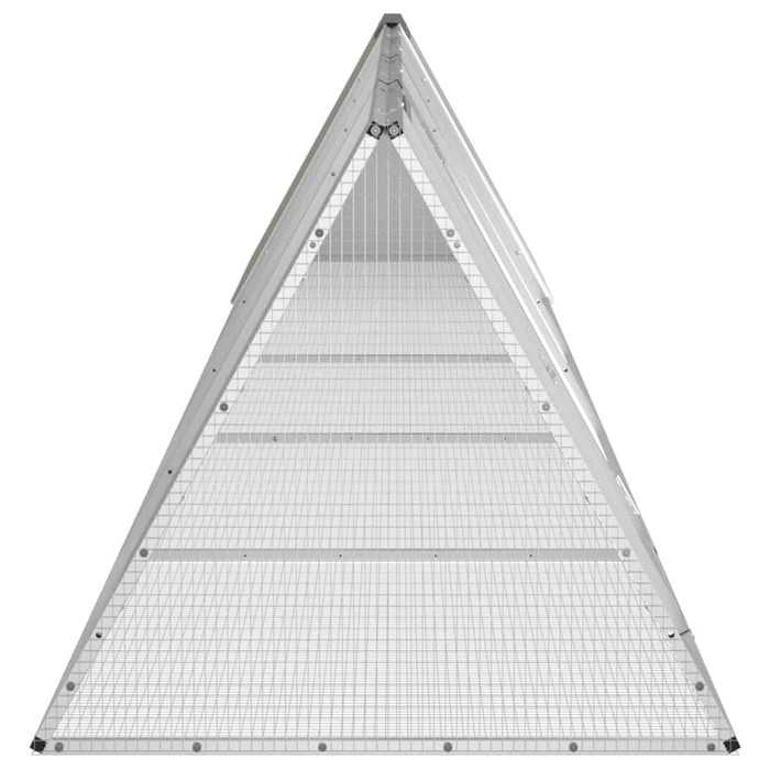 Cușcă pentru iepuri, gri, 504,5x80,5x71 cm, oțel galvanizat - WALTI WALTI