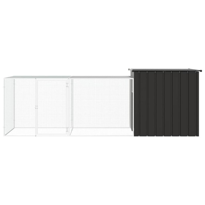 Coteț pentru păsări, antracit, 300x91x100 cm, oțel galvanizat - WALTI WALTI