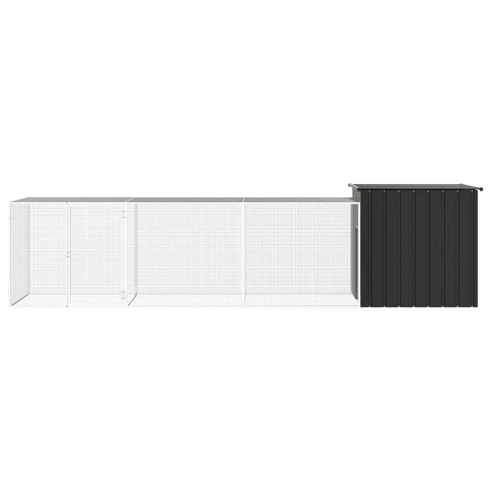 Coteț pentru păsări, antracit, 400x91x100 cm, oțel galvanizat - WALTI WALTI