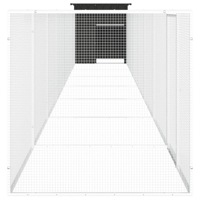 Coteț pentru păsări, antracit, 800x91x100 cm, oțel galvanizat - WALTI WALTI